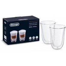 DeLonghi Dvojstenné poháre na latte macchiato, 330 ml, sada 2 ks DLSC312