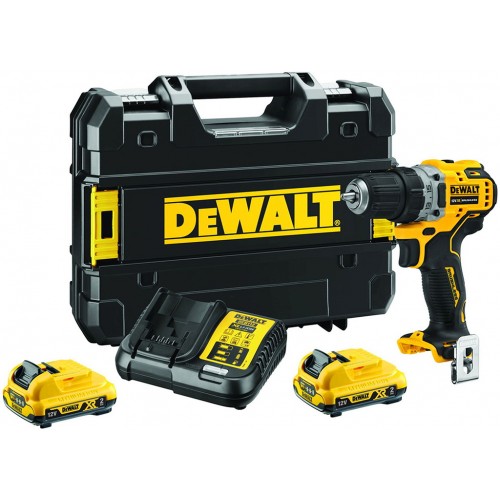 DeWALT DCD701D2 Aku bezuhlíková vrtačka (57,5Nm/12V/2x2,0Ah) kufor