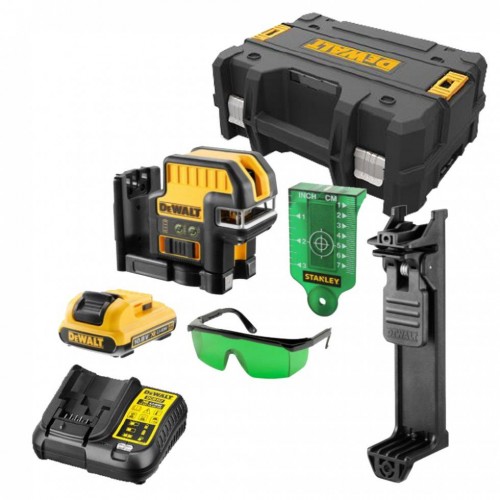 DeWALT DCE0825D1G Krížový päťbodobý laser zelený XR (10,8V/1x 2,0Ah)kufor Tstak