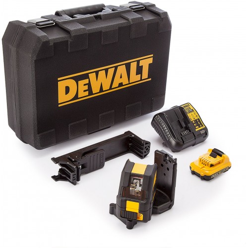 DeWALT DCE088D1R Aku krížový laser, červený lúč, XR (10,8V/2,0Ah)kufor Tstak