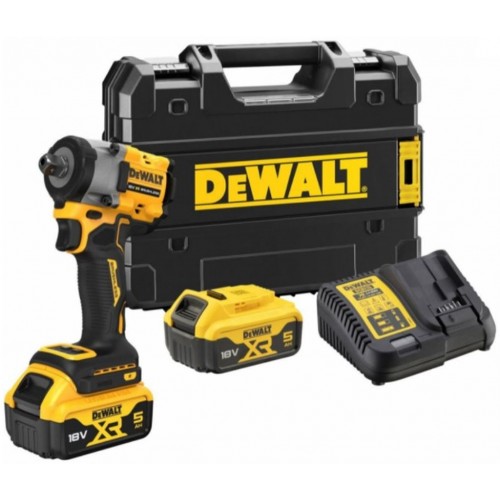 DeWALT DCF922P2T Aku rázový uťahovák 1/2" (406 Nm/18V/2x5,0Ah) kufor Tstak