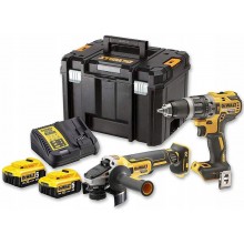 DeWALT DCK2020P2T Aku. sada,Vŕtací skrutkovač DCD791, uhlová brúska DCG405+(2x5,0Ah/18V)