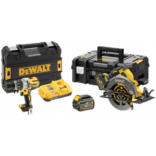 DeWALT Sada Aku náradie XR FLEXVOLT Li-Ion 18 / 54V, 2x 6,0Ah, kufre TSTAK DCK2056T2T