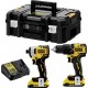 DeWALT DCK2062D2T Kombo sada 18 V Aku príklepový+rázový skrutkovač (18V/2x2,0Ah) TSTAK