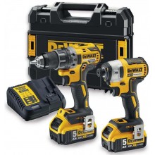 DeWALT DCK268P2T-Q Sada aku náradia: DCD791 + DCF887 (2x5,0Ah/18V) Tstak II kufor
