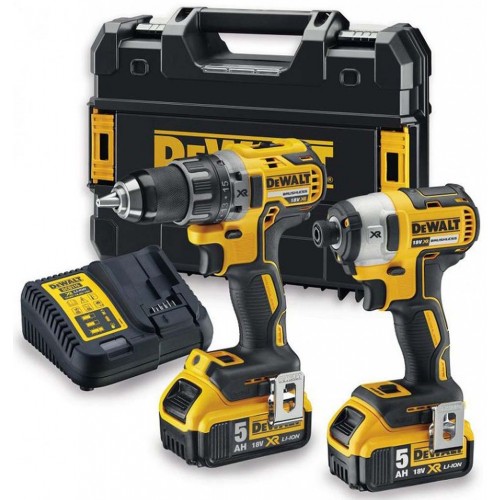 DeWALT DCK268P2T-Q Sada aku náradia: DCD791 + DCF887 (2x5,0Ah/18V) Tstak II kufor