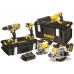 DeWALT Kombo sada aku náradia 18V XR Li-Ion s kufre Tough System DCK592M3