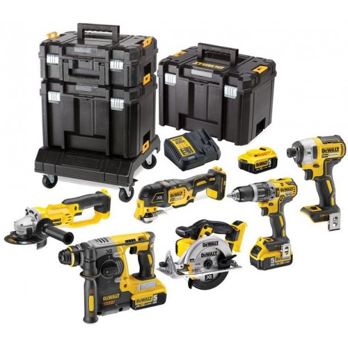 DeWALT DCK654P3T- DCD796 +DCG405 +DCF887+DCH273 +DCS356 +DCS570 +3x 5Ah +DCB115 +3x TSTAK