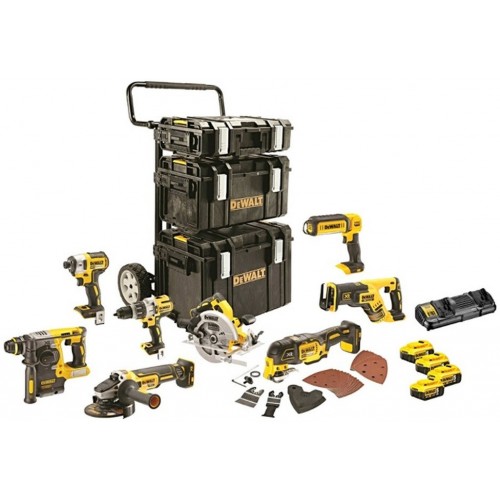 BAZÁR DeWALT Kombinovaná sada náradia 18V 4x 5,0Ah Li-Ion XR, DCK853P4 POŠKODENÉ MADLO!!