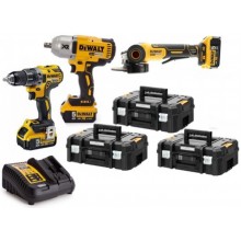 DeWALT DCKM009 aku sada náradia DCD791+DCF899+DCG406 (18V/ 3x5,0Ah)