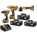 DeWALT DCKM009 aku sada náradia DCD791+DCF899+DCG406 (18V/ 3x5,0Ah)