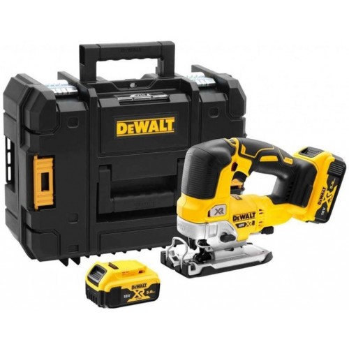 DeWALT DCS334P2 Aku bezuhlíková priamočiara píla XR (18V/2x5,0Ah) kufor Tstak