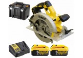 DeWALT DCS570P2 Aku kotúčová píla XR (18V/2x5,0Ah/184mm)) kufor Tstak