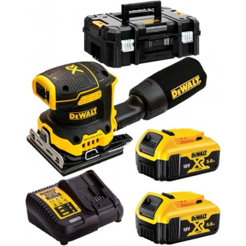 DeWALT DCW200P2 Aku vibračná brúska XR (18V/2x5,0Ah) kufor Tstak