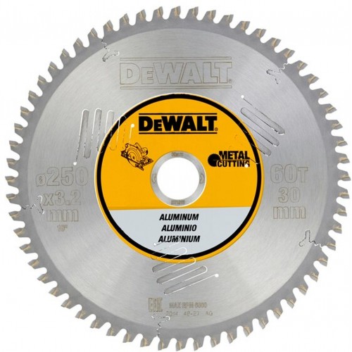 DeWALT DT1915 pílový kotúč pre stacionárne píly na hliník, 250 x 30 mm, 60 zubov