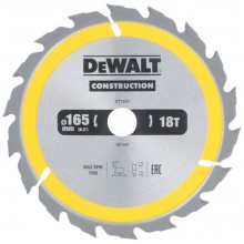 DeWALT DT1933 Pílový kotúč Construction 165 x 20 mm, 18 zubov, ATB 20°