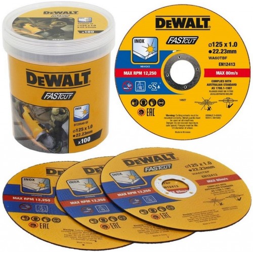 DeWALT DT20540 Rezný kotuč na kov 125 mm (balenie 100 ks) DeWALT DT20540 Rezný kotuč na kov 125 mm (balenie 100 ks)