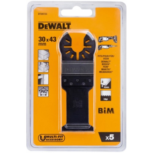 DeWALT DT20701 Bimetalový pílový list na drevo s klincami, plasty, 43×30mm