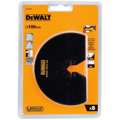 DeWALT DT20708 Bimetalový pílový list pologuľatý na drevo s klincami, plasty, 100mm