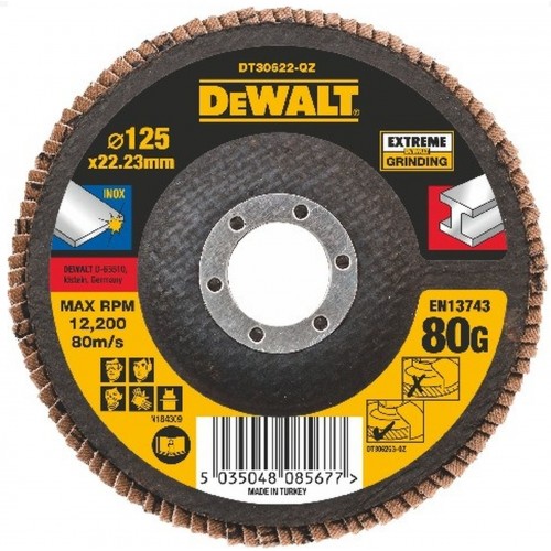DeWALT DT30622 Brúsny kotúč EXTREME plochý, 125 mm, zrnitosť 80, 1 ks
