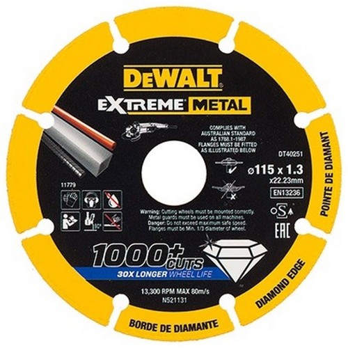 DeWALT DT40251 Diamantový kotúč Extreme 115 x 22,2 mm na rezanie kovov