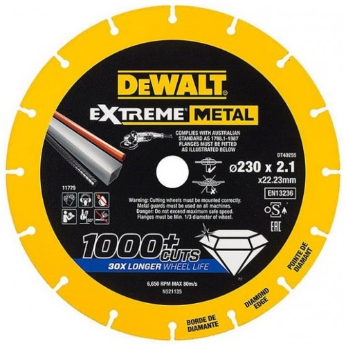 DeWALT DT40253 Diamantový kotúč Extreme 150 x 22,2 mm na rezanie kovov