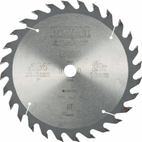 DeWALT DT4031 Pílový kotúč na drevo 184 x 16 mm, 28 zubov