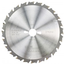 DeWALT DT4202 Pílový kotúč na drevo 250 x 30mm, 24zubov, TCG 10°
