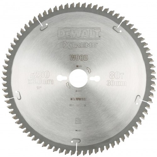 DeWALT DT4287 Pílový kotúč Extreme 250 x 30mm, 80 zubov, TCG -5°