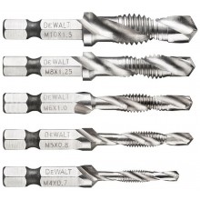 DeWALT DT50060 5-dielna súprava vrtákov sa závitníkom M4, M5, M6, M8, M10