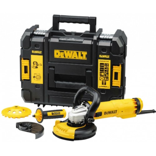 DeWALT DWE4217KT Uhlová brúska na brúsenie betónu (1100W/125 mm) kufor Tstak