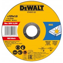 DeWALT DT43972-QZ Rezný kotúč na nerez 125 x1 x 22,2mm 10ks
