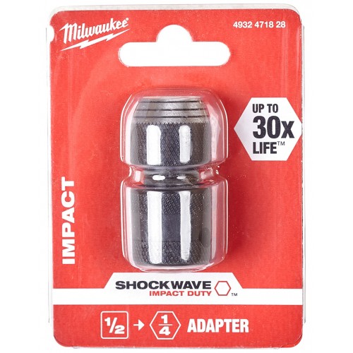 Milwaukee Shockwave Adaptér z 1/2" štvorhran na 1/4" šesťhran 4932471828 Milwaukee Shockwave Adaptér z 1/2" štvorhran na 1/4" šesťhran 4932471828