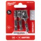 Milwaukee Sada 3 ks rázových adaptérov SHOCKWAVE 1/4" - 3/8" - 1/2" 4932479228