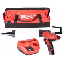 Milwaukee M12PCG 400A-201B Kompaktná vytlačovacia pištoľ (12V/1x2,0Ah) Taška 4933441665