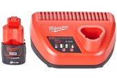 Milwaukee M12 NRG-201 Sada batérie a nabíjačky 4933451900