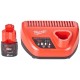Milwaukee M12 NRG-201 Sada batérie a nabíjačky 4933451900