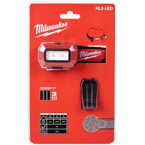 Milwaukee HL2-LED Čelovka 4933471286 Milwaukee HL2-LED Čelovka 4933471286
