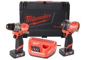 Milwaukee M12 FUEL Štartovacia sada M12FPP2X2-402X: M12 FPD2-0 + FCIWF12G3 (2x4,0Ah)