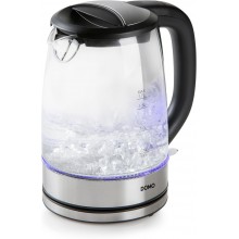 DOMO Rýchlovarná kanvica - sklenená, 1,7l DO9266WK