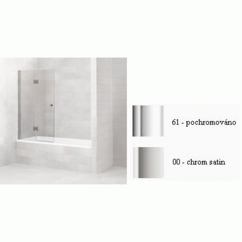 Villeroy & Boch Subway Vaňová zástena 90x150, pánty vľavo, chróm satin Villeroy & Boch Subway Vaňová zástena 90x150, pánty vľavo, chróm satin