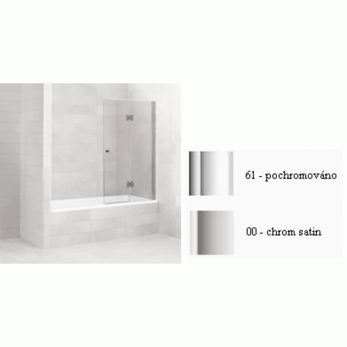 Villeroy & Boch Subway Vaňová zástena 90x150, pánty vpravo, vr. VilboClear, chróm satin Villeroy & Boch Subway Vaňová zástena 90x150, pánty vpravo, vr. VilboClear, chróm satin