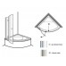 Villeroy & Boch Subway Vaňová zástena 140x150, pánty vľavo, pochrómované