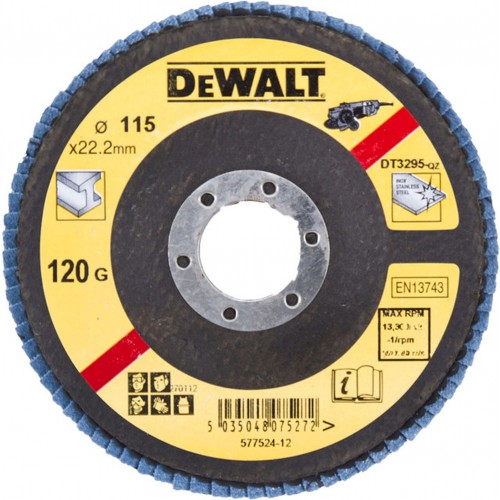 DeWALT DT3294 Brúsny kotúč plochý, 115 mm, zrnitosť 80, 1 ks