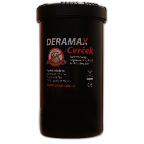 Deramax-Cvrček Elektronický odpudzovač - plašič krtkov a hlodavcov 0300D