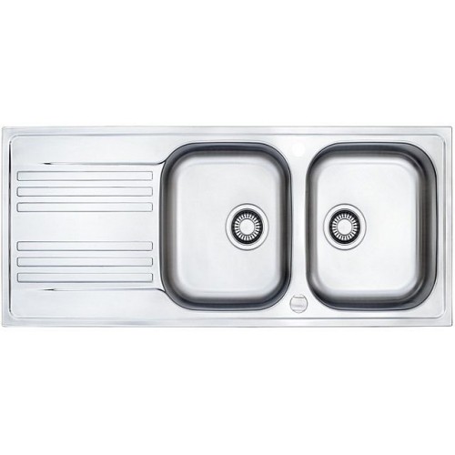 Franke Euroform EFL 621, 1160x475 mm, nerezový dvojdrez, tkaná štruktúra 101.0060.611