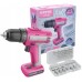 EXTOL LADY vŕtací skrutkovač aku, ružový, 12V Li-ion, 1500mAh 402402