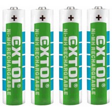 EXTOL ENERGY batérie nabíjacie, 4ks, AAA (HR03), 1,2V, 1000mAh, NiMh, 42060