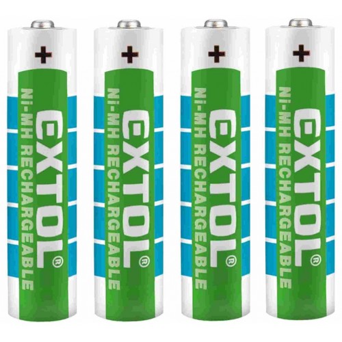 EXTOL ENERGY batérie nabíjacie, 4ks, AAA (HR03), 1,2V, 1000mAh, NiMh, 42060 EXTOL ENERGY batérie nabíjacie, 4ks, AAA (HR03), 1,2V, 1000mAh, NiMh, 42060