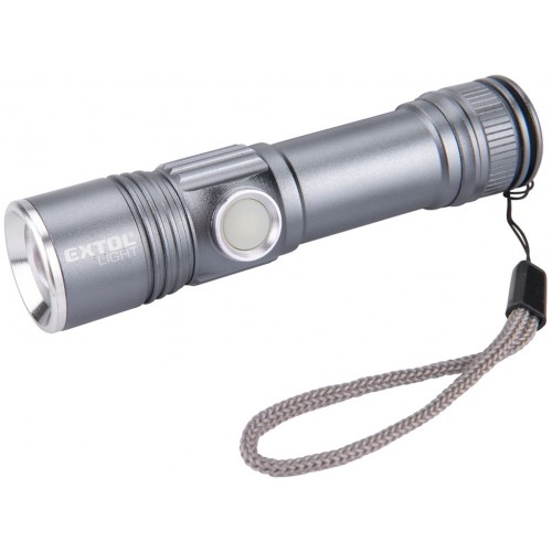 EXTOL LIGHT svietidlo 280lm, zoom, USB nabíjanie, XPE LED 43141